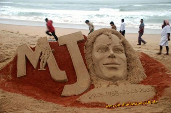 Die besten 100 Bilder in der Kategorie sand_kunst: Michael Jackson Sand Kunst