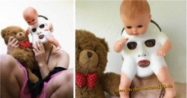 Kranke Babypuppe-Gesichtsmaske