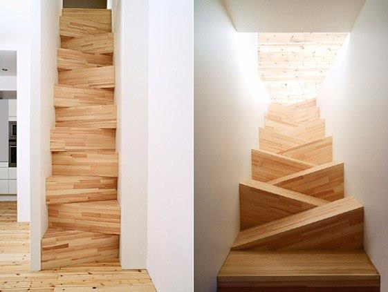 Platzsparende Treppe