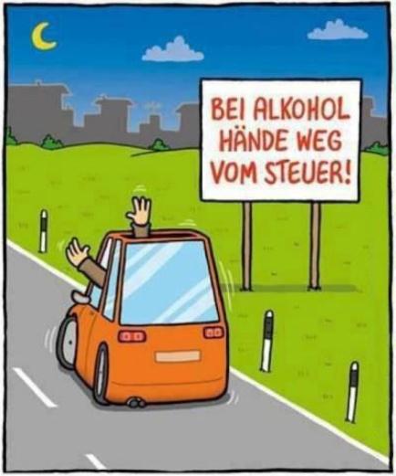 Die besten 100 Bilder in der Kategorie cartoons: Bei Alkohol HÃ¤nde weg vom Steuer