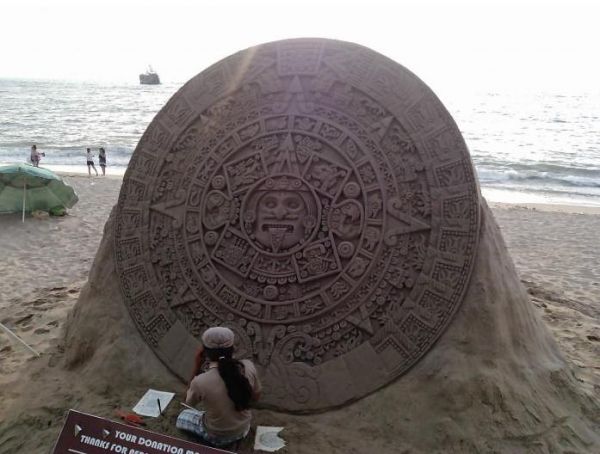 Maja-Kalender aus Sand