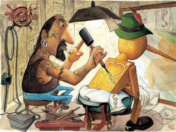 Die besten 100 Bilder in der Kategorie cartoons: Pinocchio Tattoo