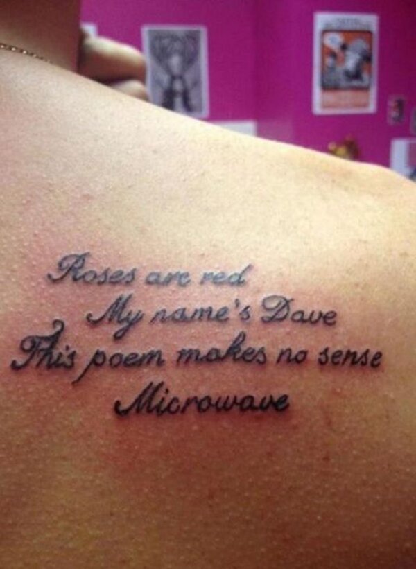 Bad Tattoo Poem