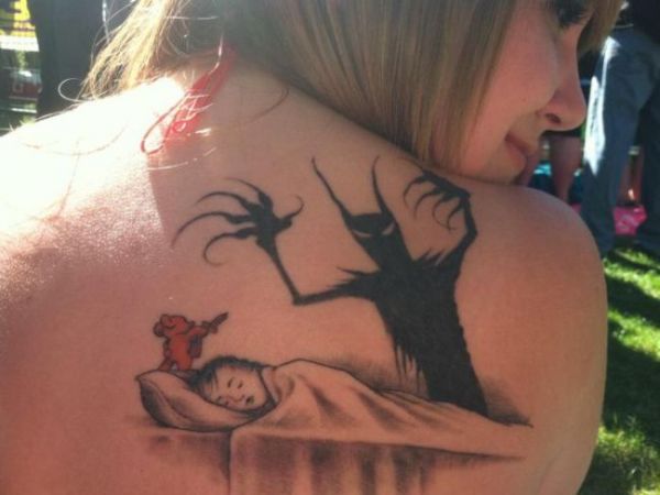 Die besten 100 Bilder in der Kategorie lustige_tattoos: SÃ¼Ães Tattoo - Teddy schÃ¼tzt vor Albtraum Tattoo