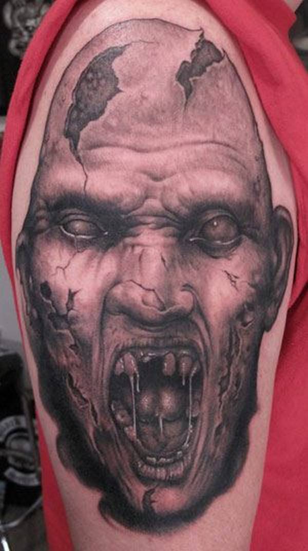 Die besten 100 Bilder in der Kategorie horror_tattoos: Zombie Horror Tattoo
