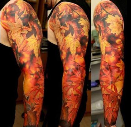 Die besten 100 Bilder in der Kategorie tattoos: Herbstliches Tattoo