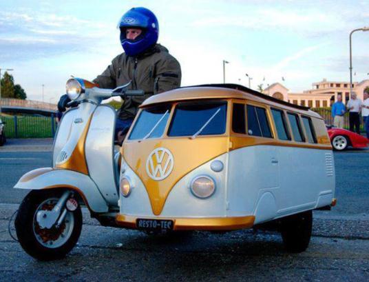 Die besten 100 Bilder in der Kategorie motorraeder: Vespa VW Bulli Mix