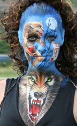 Die besten 100 Bilder in der Kategorie bodypainting: Wolf Bodypainting