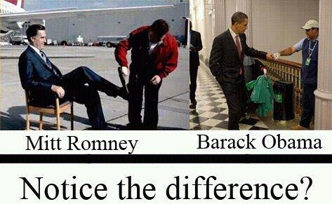 Notice The Difference between Romney and Obama?