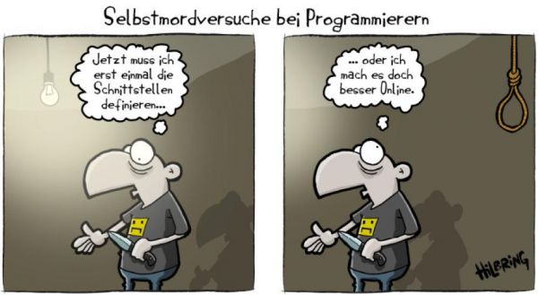 Selbstmordverusche bei Programmierern