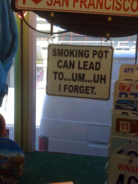 Smoking Pot can lead to, mh i forgott