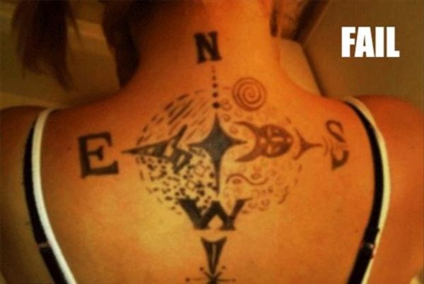 Die besten 100 Bilder in der Kategorie tattoos: Kompass Tattoo FAIL