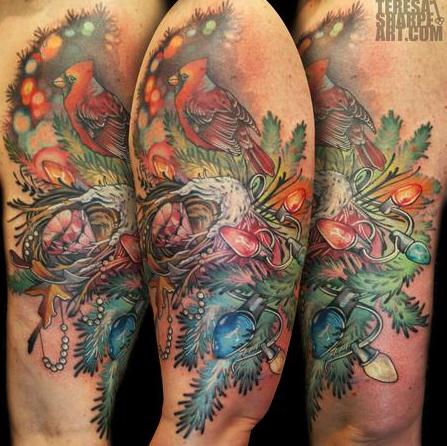 Die besten 100 Bilder in der Kategorie schlechte_tattoos: Weihnachts Tattoo - Weird Christmas Tattoo