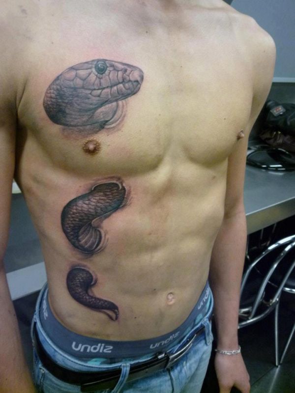 Die besten 100 Bilder in der Kategorie coole_tattoos: 3D Schlangen Tattoo