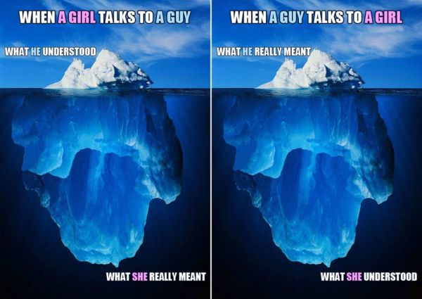 Die besten 100 Bilder in der Kategorie quatsch: When a Girl talks to a Boy - what he understood