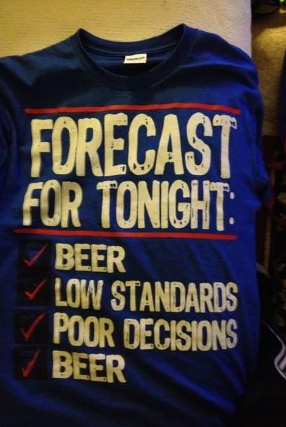 Vorhersage fÃ¼r heute Nacht - Bier, keine AnsprÃ¼che, lausige Entscheidungen