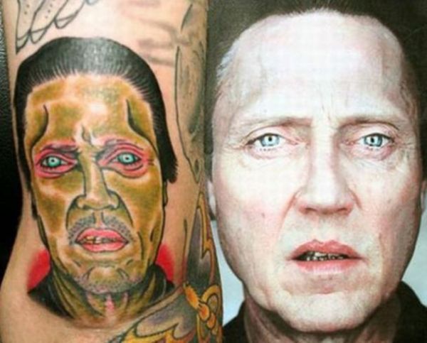 Die besten 100 Bilder in der Kategorie schlechte_tattoos: Very Bad Christopher Walken Tattoo - schlechtes Tattoo