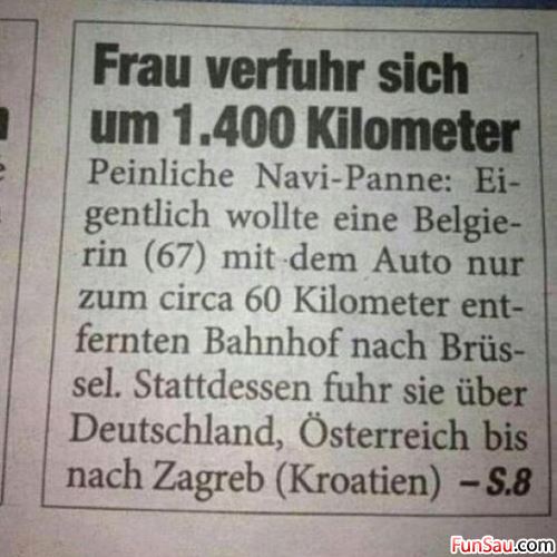 Die besten 100 Bilder in der Kategorie unglaublich: Frau verfuhr sich 1400 km