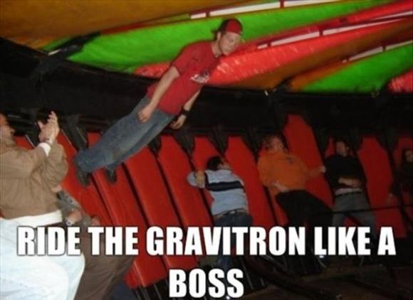 Ride the gravitron like a boss 