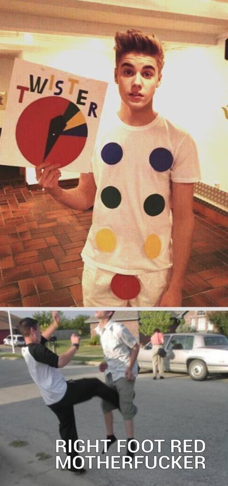 Die besten 100 Bilder in der Kategorie maenner: Right Foot Red - Motherfucker - Justin Bieber Twister Fun