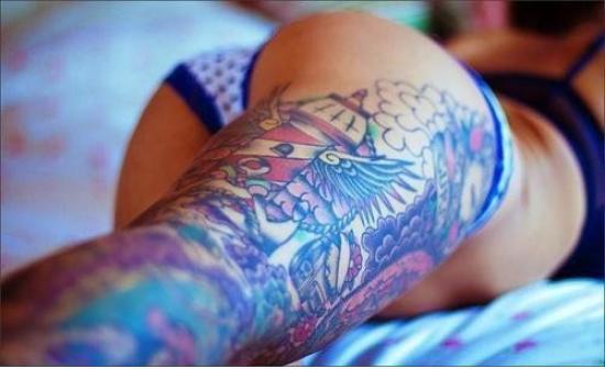 Beautiful Lighthouse Tattoo at Beautiful Female Body
