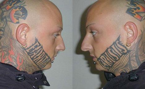 Die besten 100 Bilder in der Kategorie schlechte_tattoos: WTF Face Tattoo