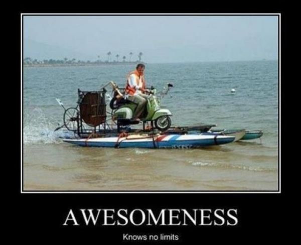 Die besten 100 Bilder in der Kategorie schiffe: Awesomeness Knows no limits - Vespa-Roller-Antrieb-Boot