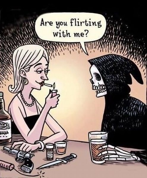 Die besten 100 Bilder in der Kategorie cartoons: Date mit dem Tod - Are you flirting with me?