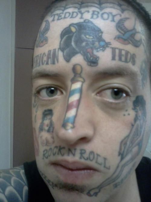 Beautiful Tattoo Trash in the Face