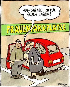 Die besten 100 Bilder in der Kategorie cartoons: Frauenparkplatz