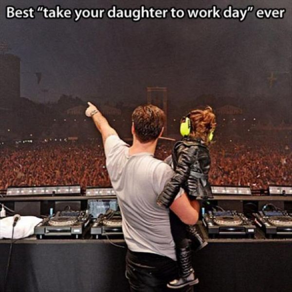 DJ take your daughter to work day