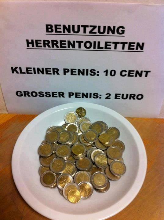 Herrentoilette Geld