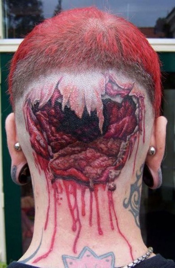 Die besten 100 Bilder in der Kategorie horror_tattoos: Gehirn Tattoo