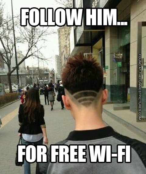 Wi-fi, Internet, Frisur, Haarschnitt