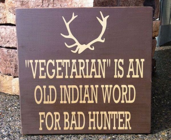 Vegetarian, old, indian, word, bad, hunter