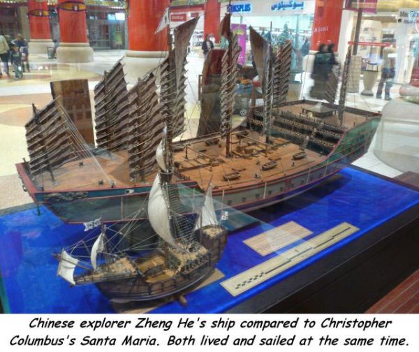 Segelschiff, GrÃ¶Ãenvergleich, Columbus, Santa Maria, China