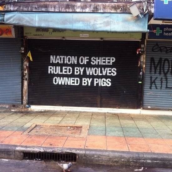 Die besten 100 Bilder in der Kategorie graffiti: Nation, sheep, wolves, pigs, Schaf, Wolf, Schwein