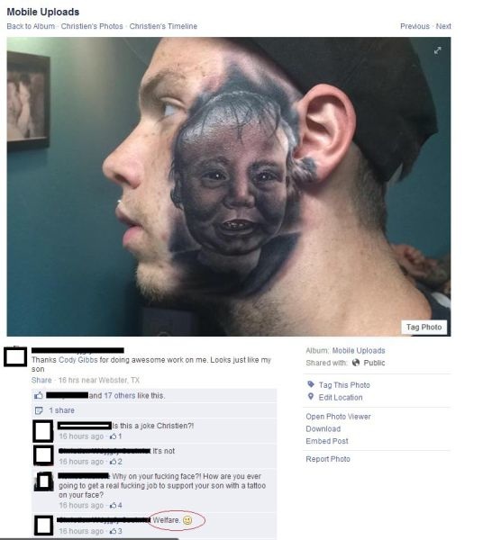 Die besten 100 Bilder in der Kategorie schlechte_tattoos: Schlechtes,  Tattoo, Gesicht,  hÃ¤sslich, Fail