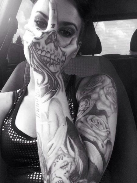 Die besten 100 Bilder in der Kategorie coole_tattoos: Cool, Totenkopf, Hand, Tattoo, Maske