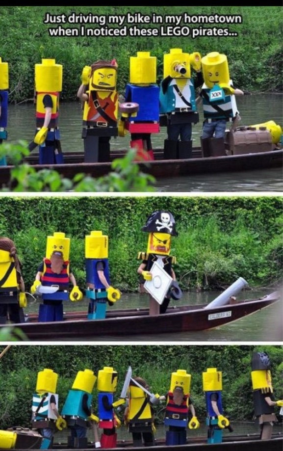 Lego-Piraten, Boot, Fluss, Gruppen-Verkleidung