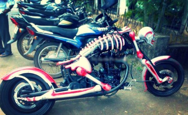Motorrad, Skelett, Gerippe, Tod, Bike