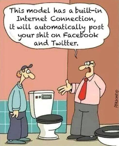 Die besten 100 Bilder in der Kategorie cartoons: post, shit, facebook, twitter, toilet, hightec