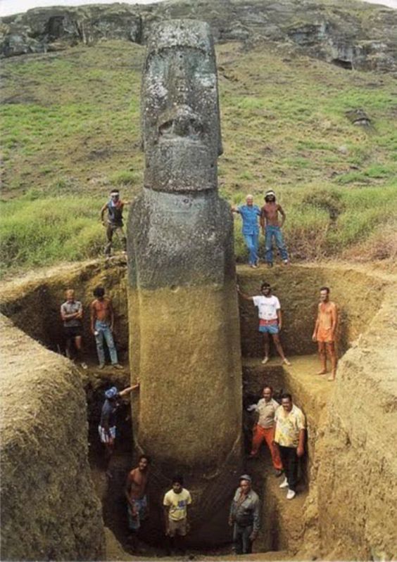 Moai, Osterinsel, Steinstatue, Kopf, Rumpf