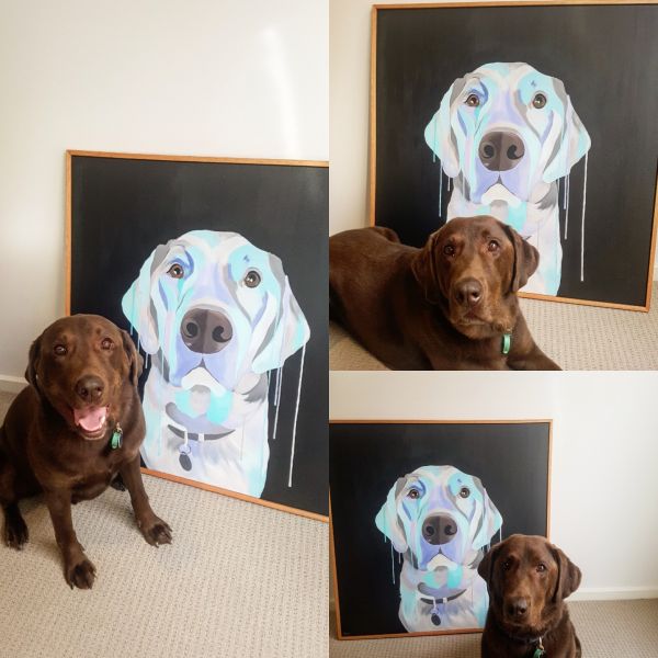 Hund, Portrait, Kunst, Malerei