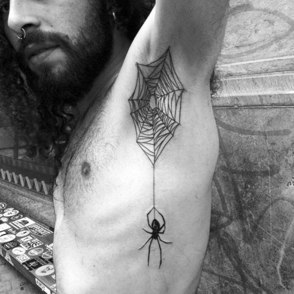 Die besten 100 Bilder in der Kategorie tattoos: AchselhÃ¶hle, Spinnennetz, Tattoo