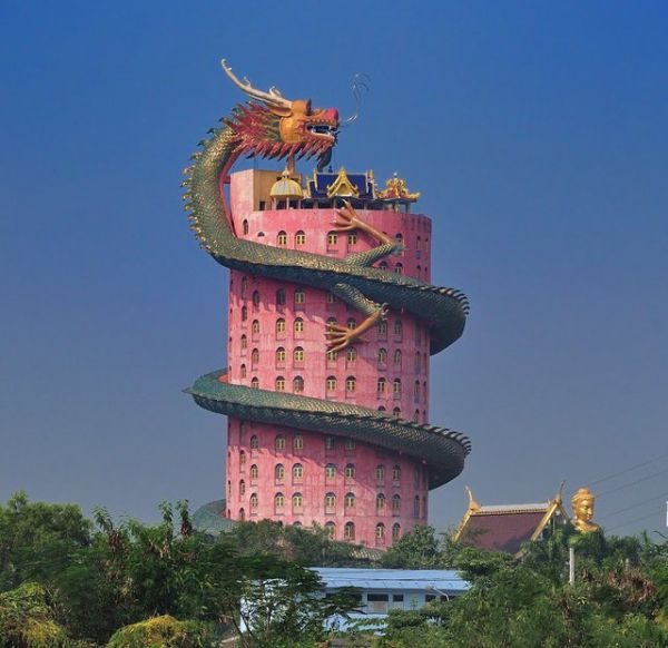 Drachen, Hochhaus, rund, China