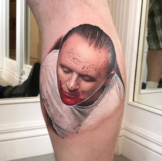 Die besten 100 Bilder in der Kategorie horror_tattoos: Blut, Hannibal Lecter, Antony Hopkins, 3D, Tattoo