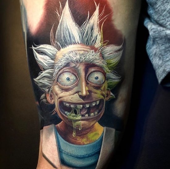 Die besten 100 Bilder in der Kategorie lustige_tattoos: Comic, Serie, Ricky, Morty, Tattoo