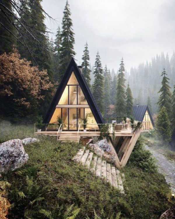 Dreieck, Architektur, Haus, minimal, Design