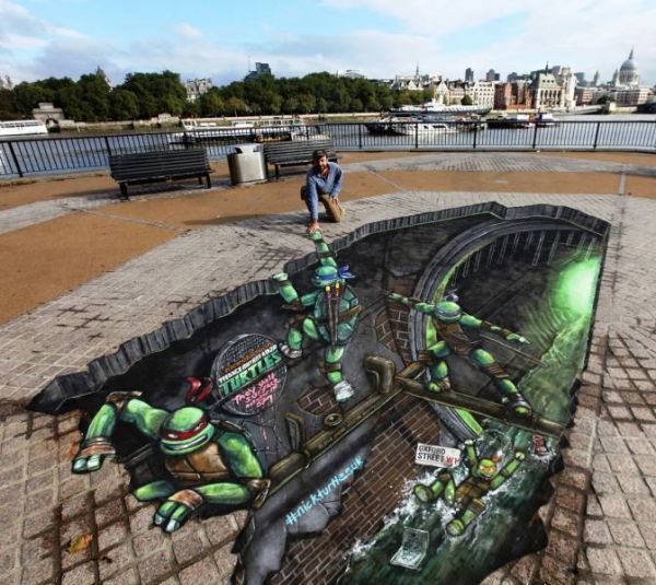 Die besten 100 Bilder in der Kategorie strassenmalerei: Ninja Turtles Kunstwerk